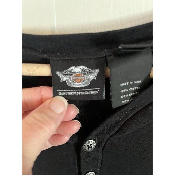 Harley Davidson BLACK Long Sleeve shirt motorclothes - X large SEE PHOTOS - Picture 2 of 16